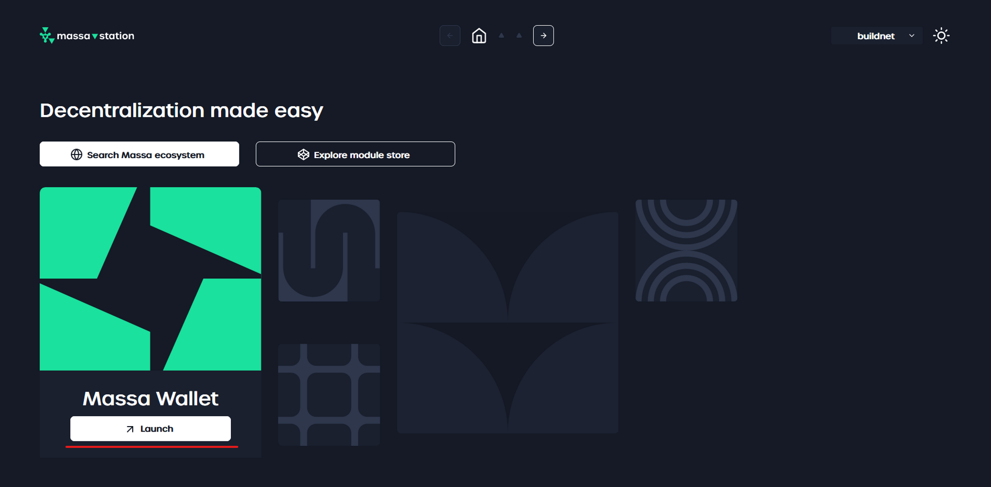 Launch Massa Wallet