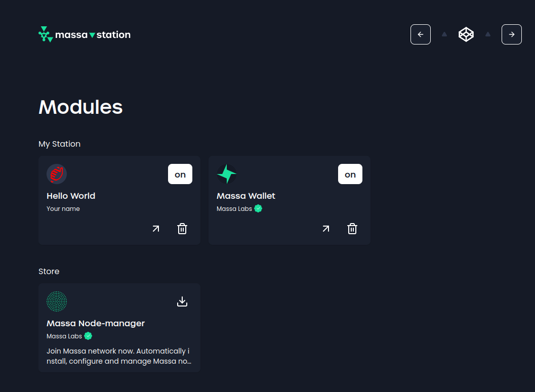 Module page