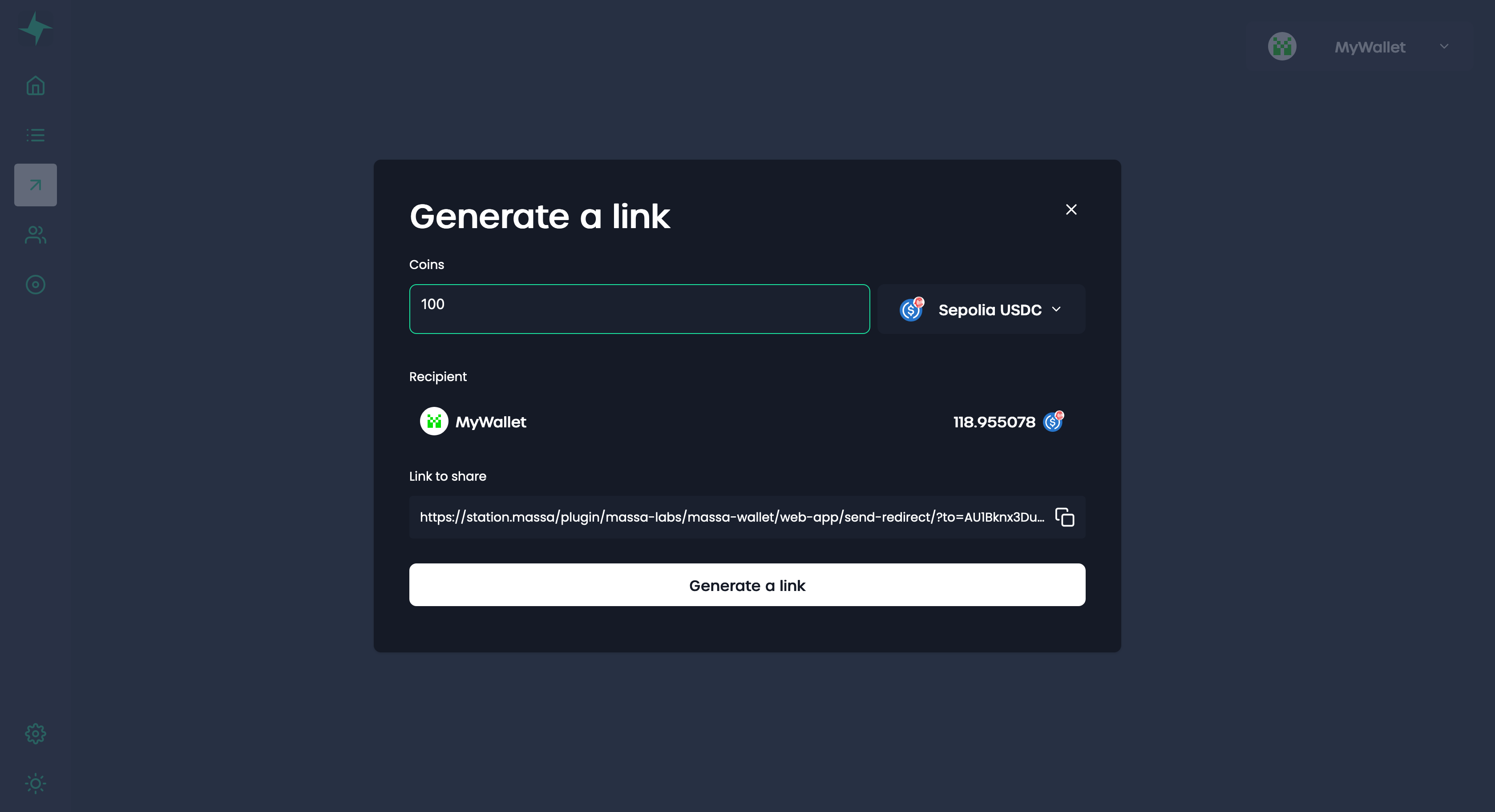 Generate Link